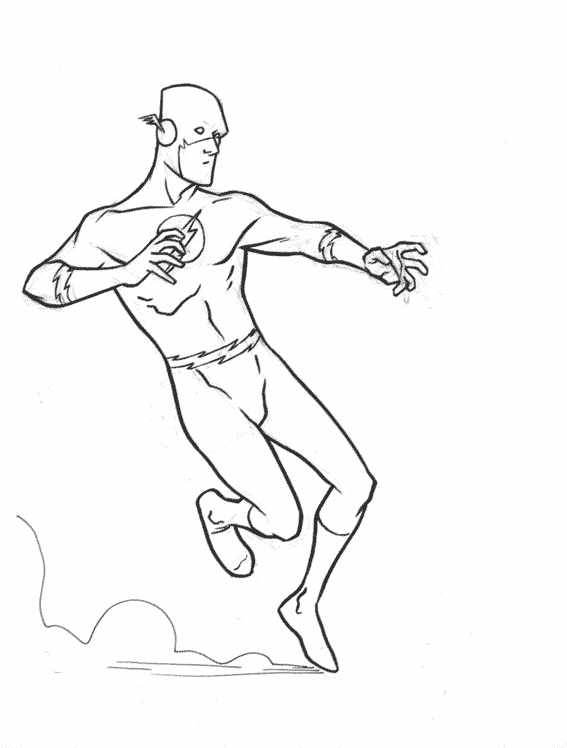 coloriage super heros flash