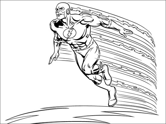 coloriage super heros flash