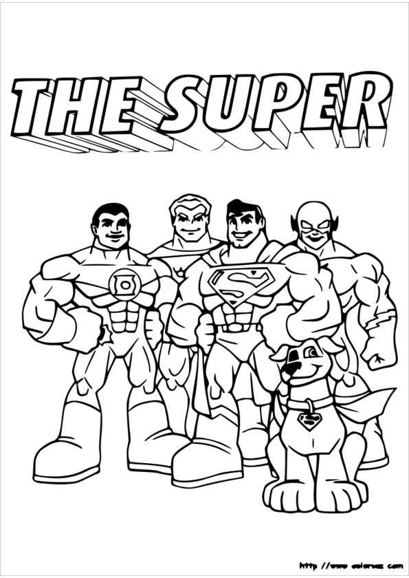 coloriage flash super heros à imprimer