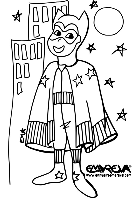 coloriage super héros robin