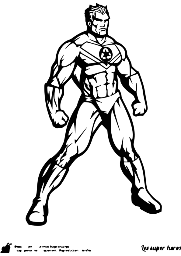 coloriage super heros garcon