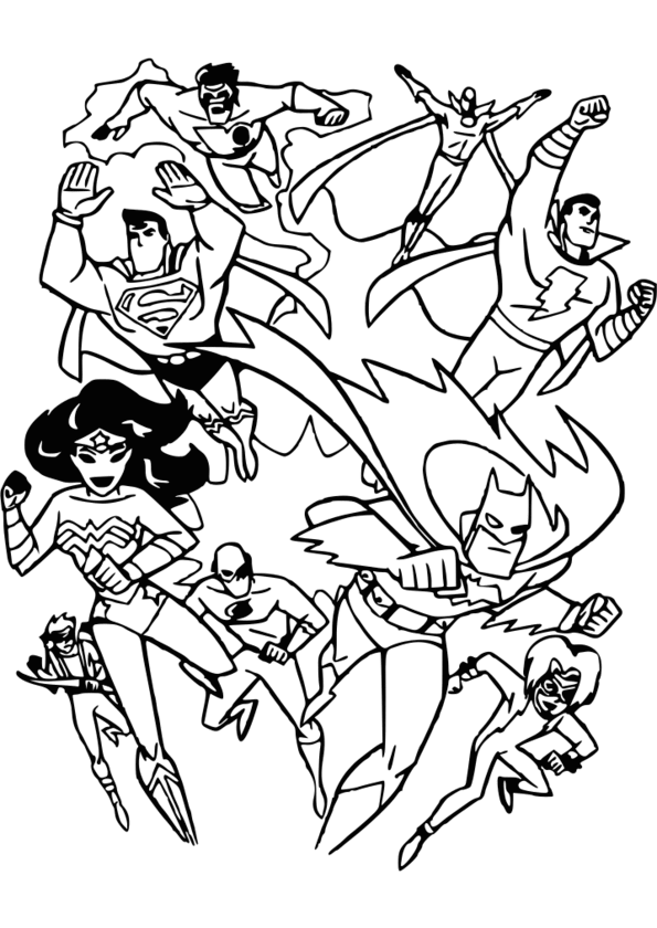 dc comics characters coloring pages - photo #15