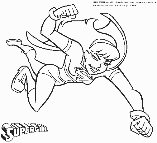 dessin  colorier supergirl