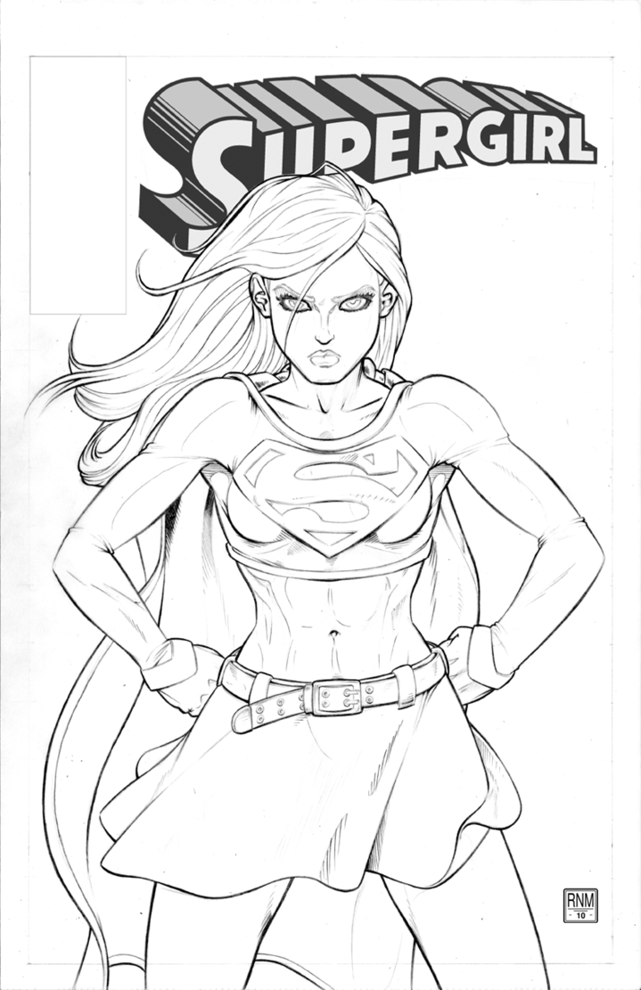 Voir le dessin coloriage de supergirl