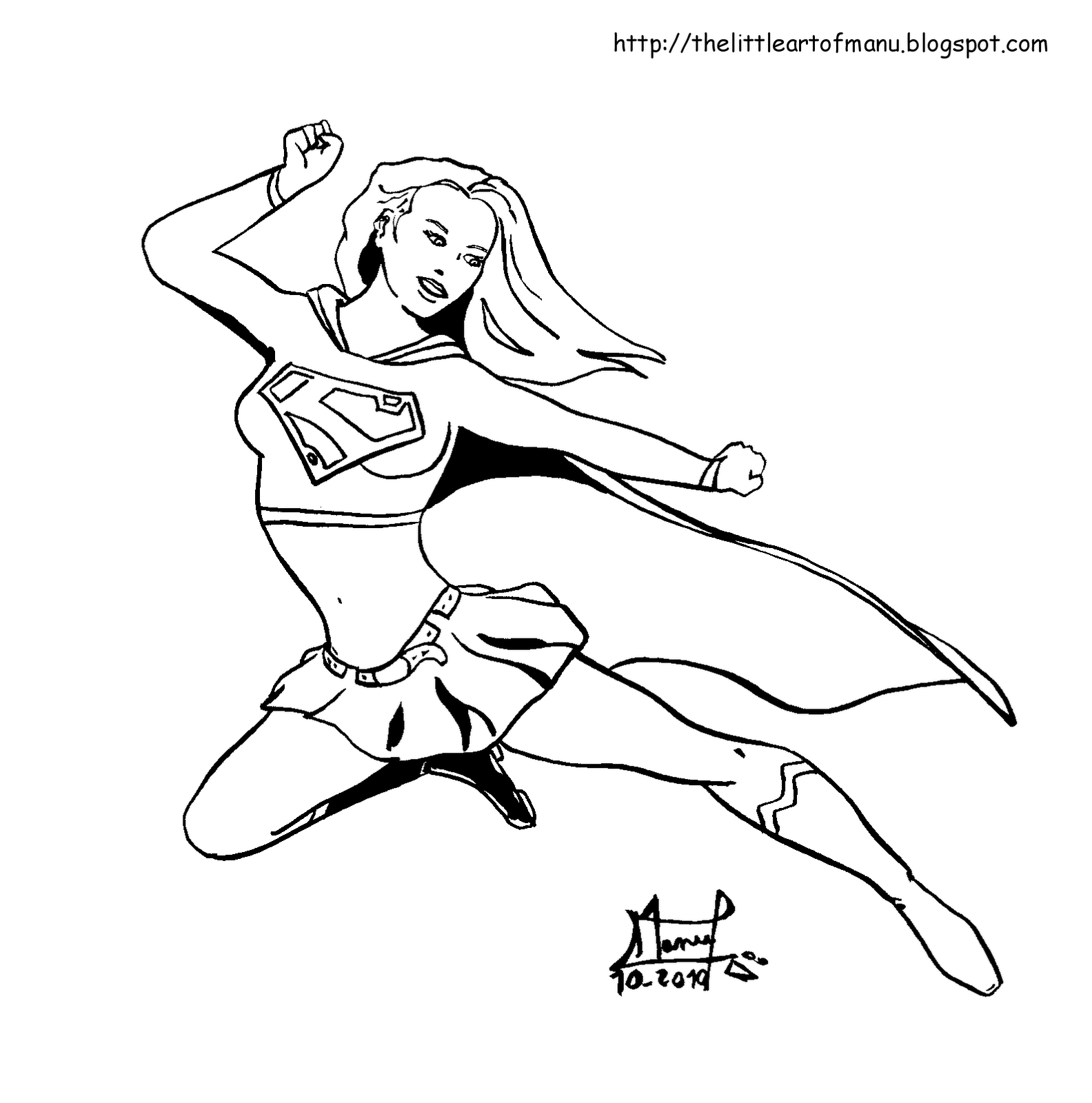 coloriage supergirl a imprimer