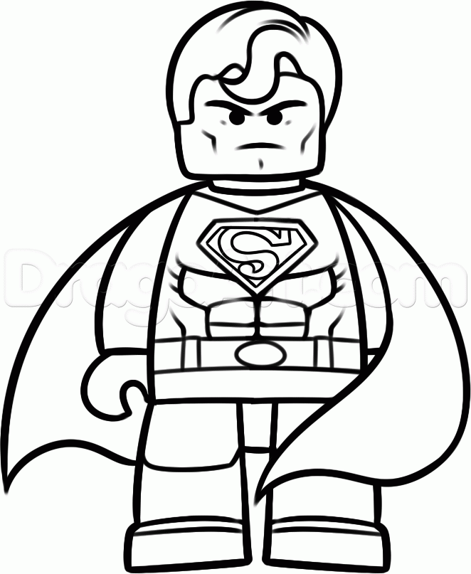 coloriage superman lego
