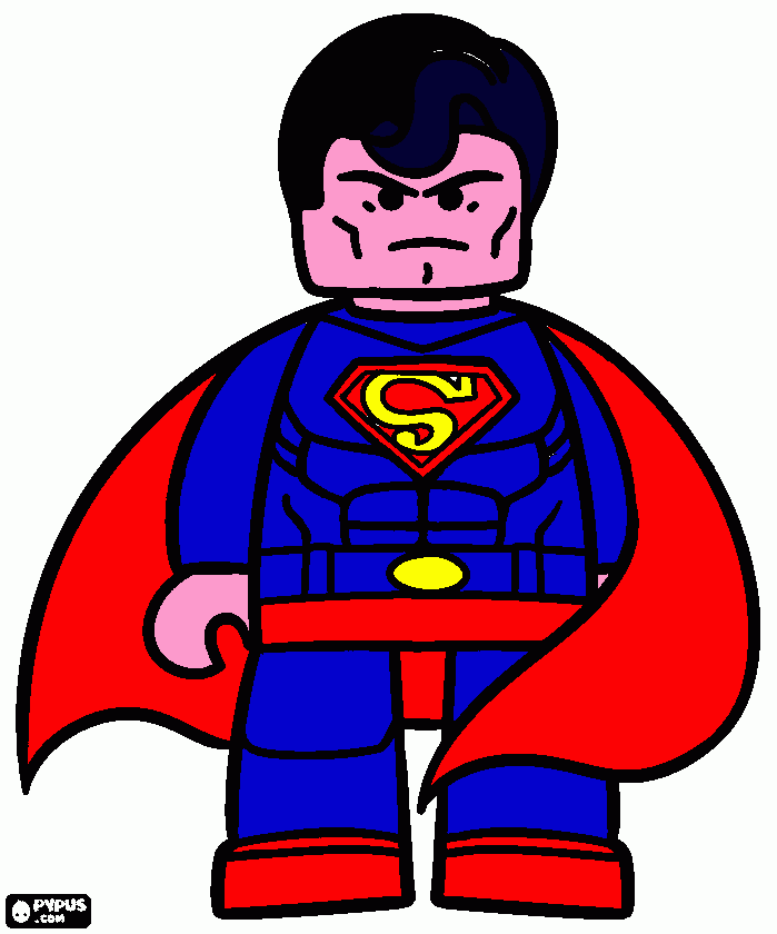 coloriage superman lego