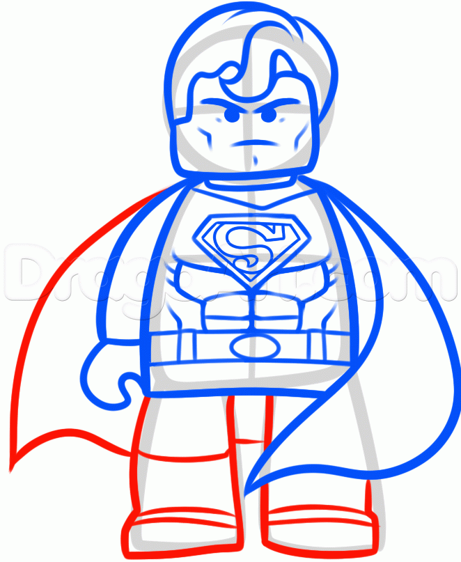 coloriage superman lego