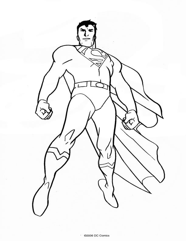 dessin à colorier superman gratuit