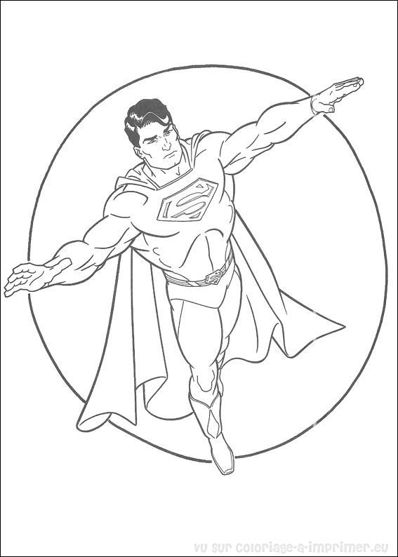 dessin de superman a imprimer gratuit