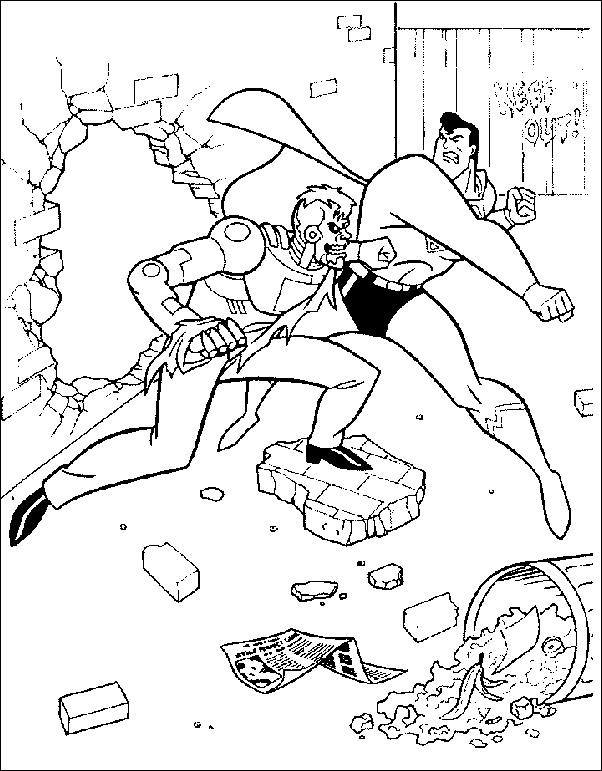 coloriage superman imprimer gratuit