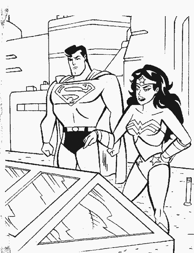 superman amour dessin à colorier