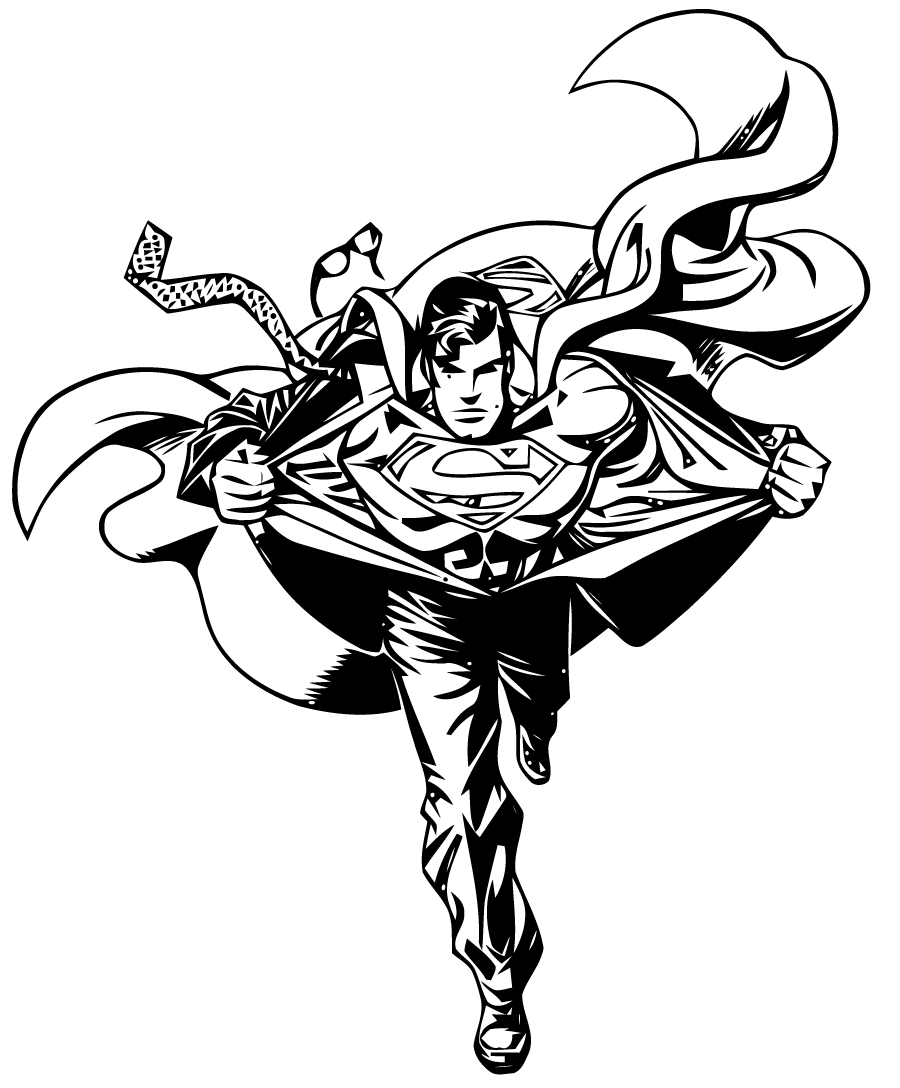 dessin à colorier superman batman spiderman