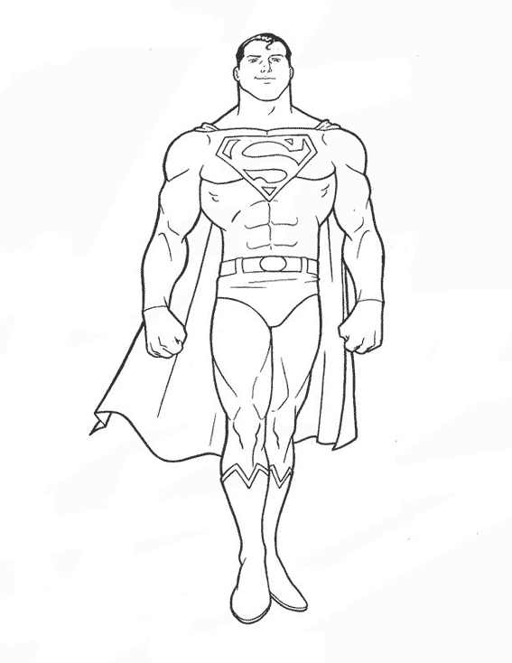 dessin a imprimer superman gratuit