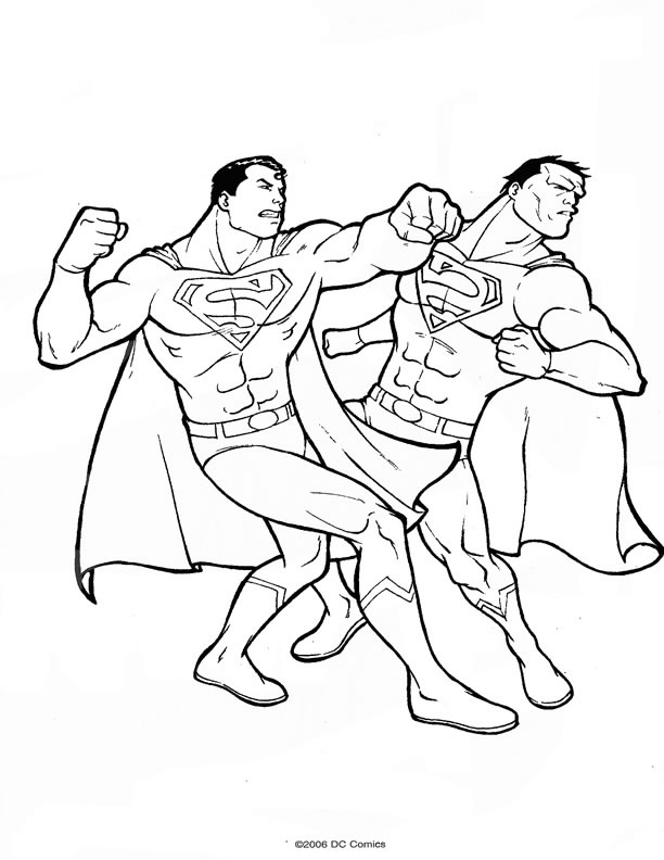 dessin � colorier batman et superman a imprimer