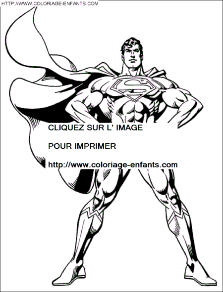 dessin de superman a colorier