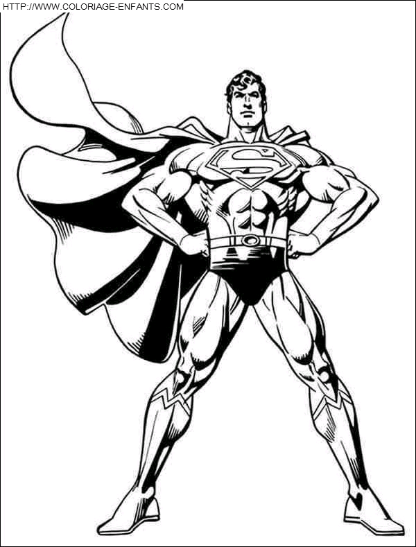 coloriage de superman a imprimer