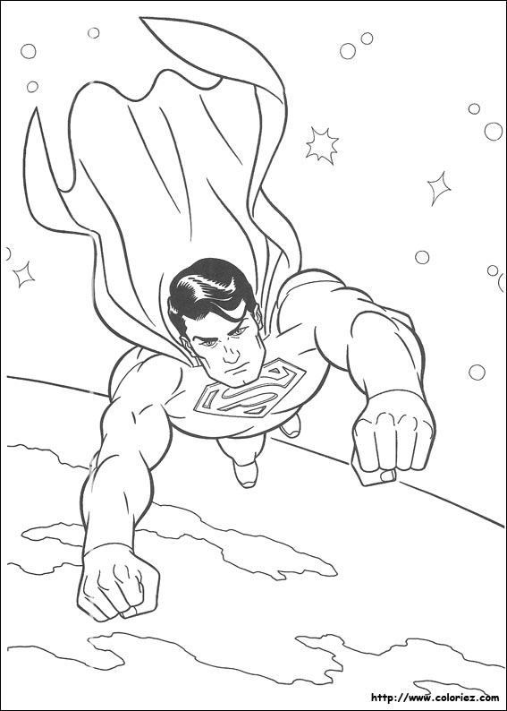 coloriage à dessiner superman batman