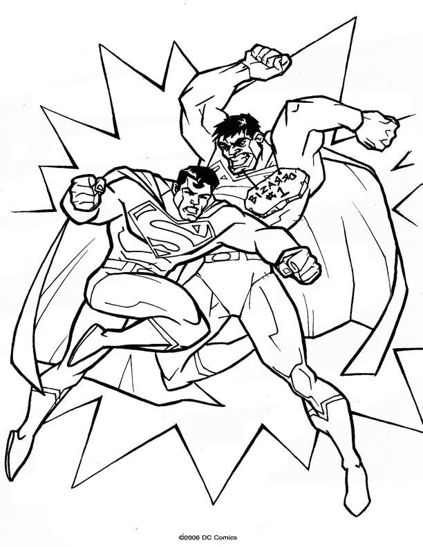 dessin superman rouge