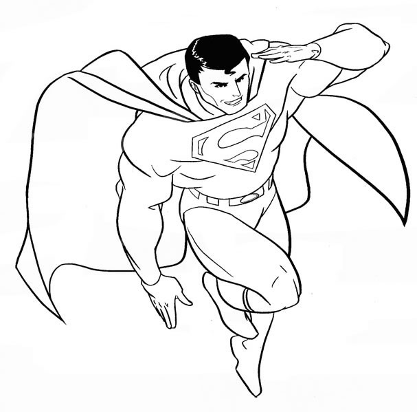 coloriage à dessiner superman rouge