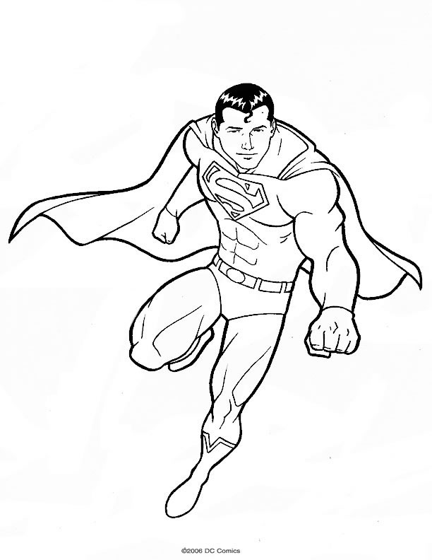 superman en coloriage à dessiner