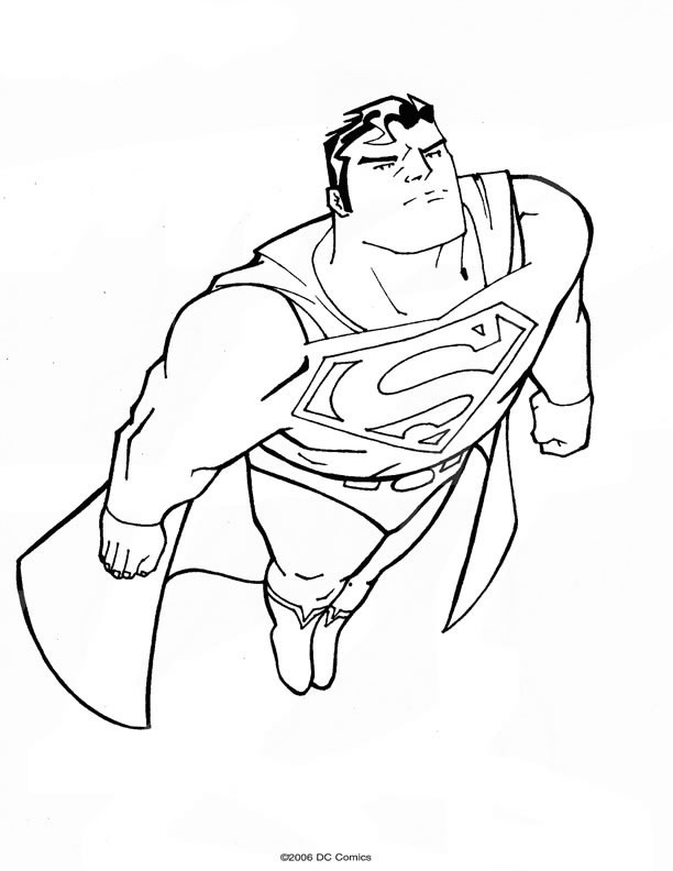 dessin superman a colorier