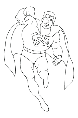 coloriage � dessiner superman gratuit