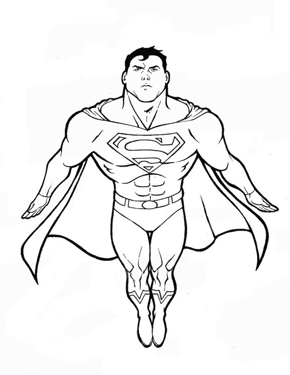 dessin à colorier superman rouge