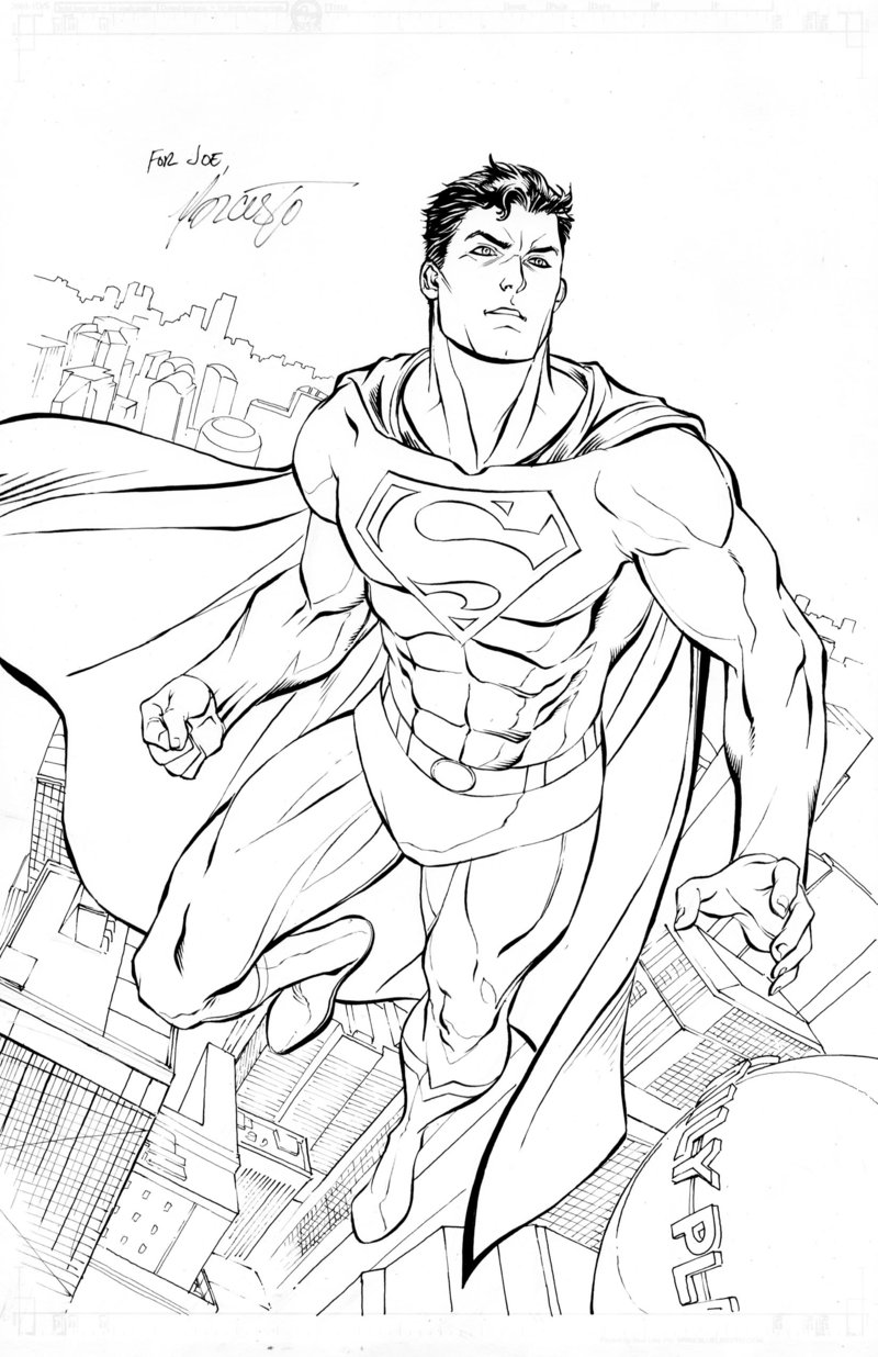 coloriage superman rouge