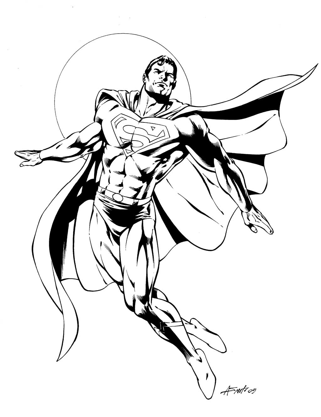 coloriage  dessiner de superman en ligne