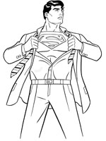 superman dessin  colorier jeux