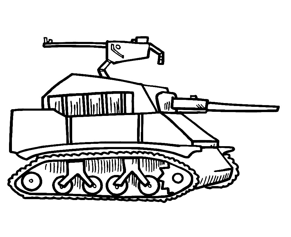 coloriage de tank