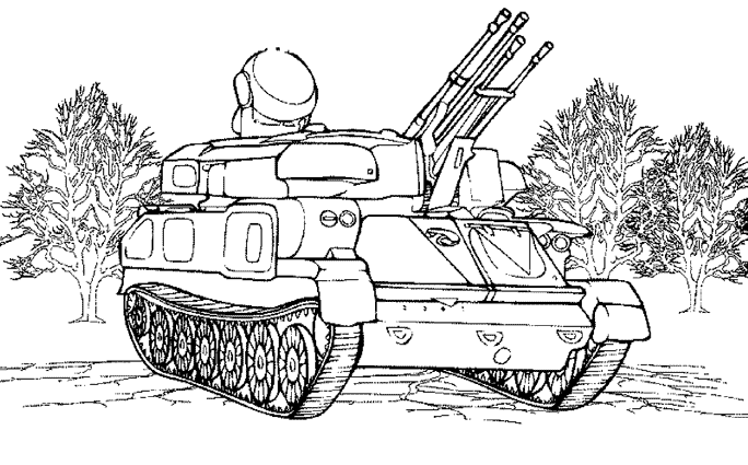 dessin a colorier tank