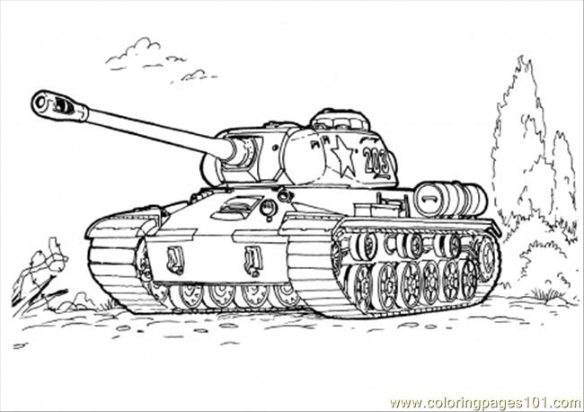 coloriage à dessiner tank de guerre