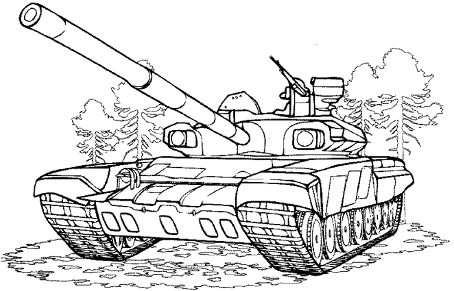 coloriage gratuit de tank