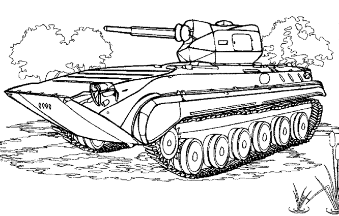 Coloriage adessiner tank militaire
