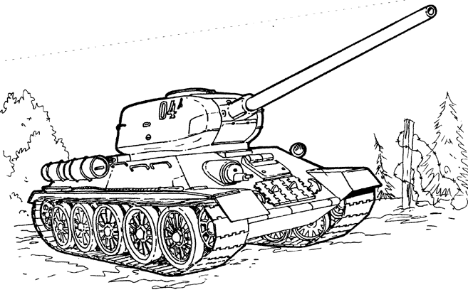 coloriage de tank