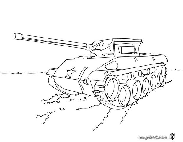 coloriage à dessiner tank a imprimer