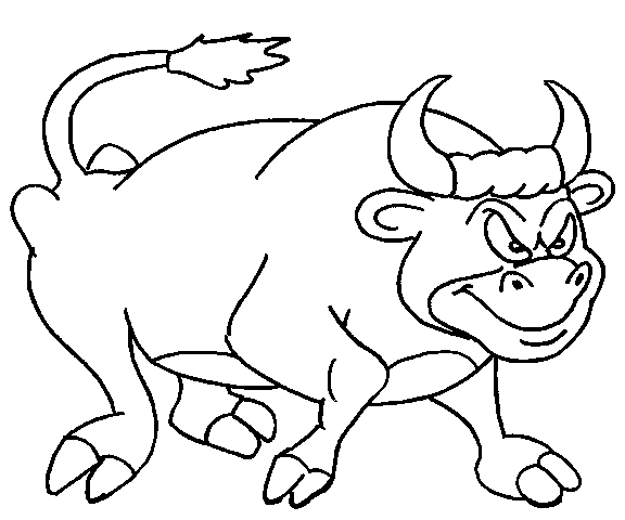 dessin  colorier taureau espagne