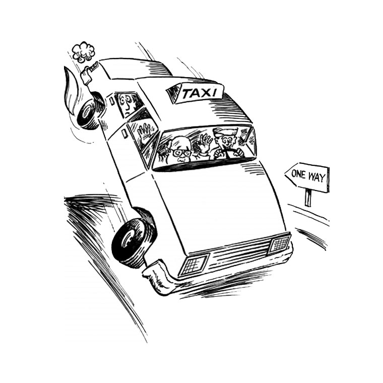 coloriage voiture taxi