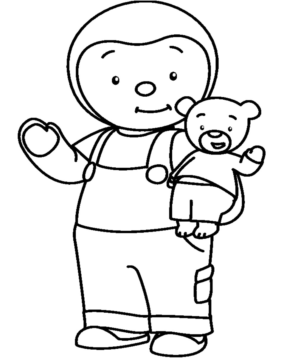 20 dessins de coloriage T'choupi à L'école à imprimer