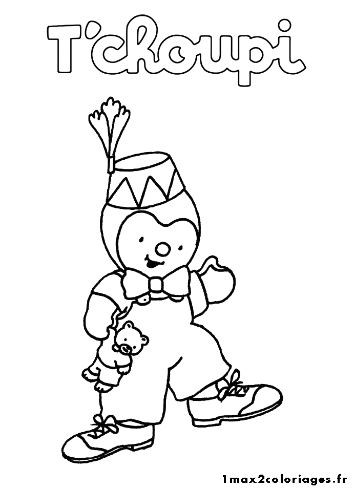 coloriage tchoupi a lecole