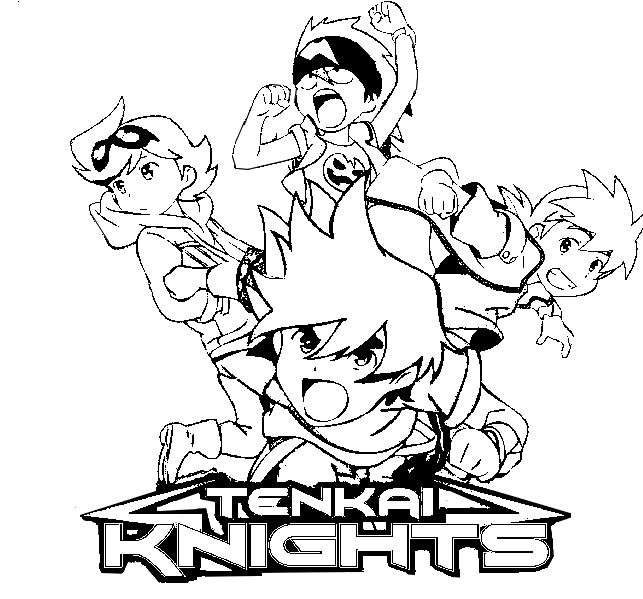 coloriage à dessiner tenkai knights