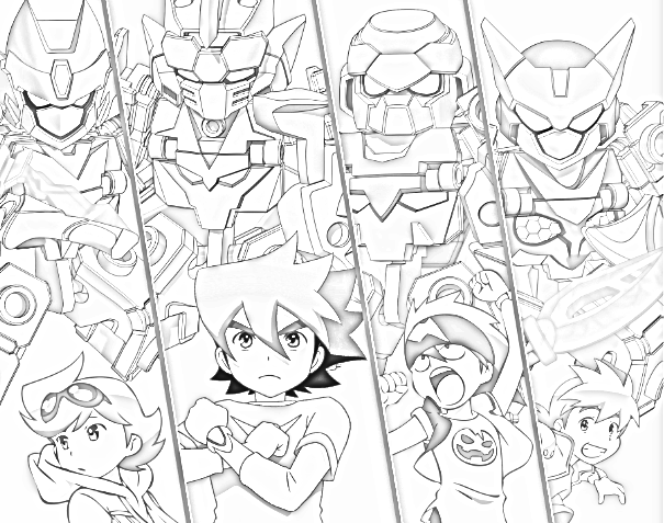 Tenkai Knights Coloring Pages Coloring Page