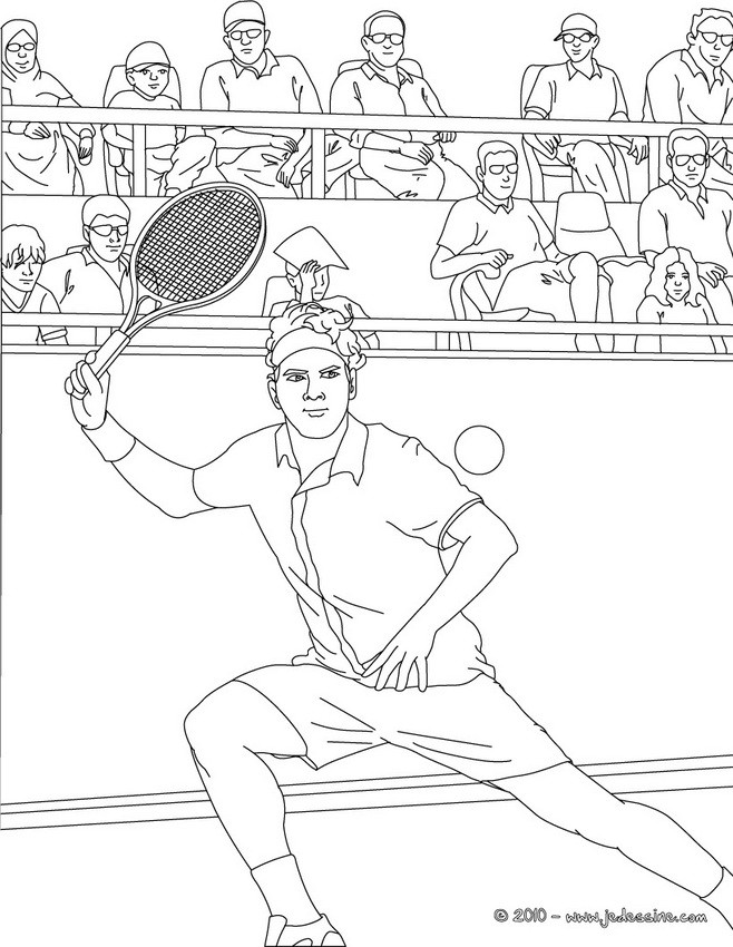 coloriage à dessiner tennis en ligne