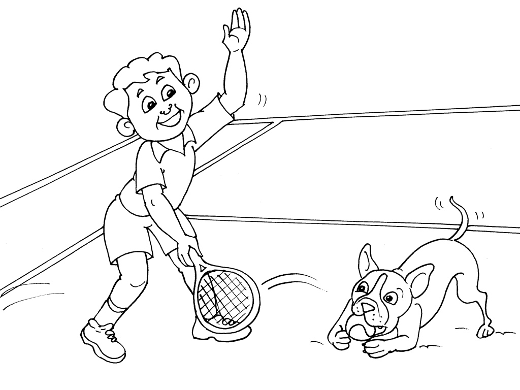 coloriage sur le tennis