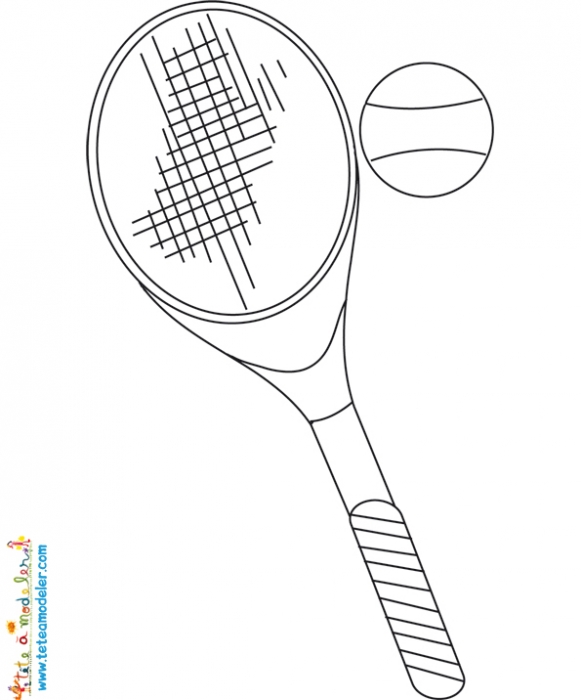 dessin à colorier tennis en ligne