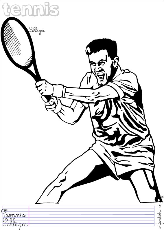 dessin tennis tsonga