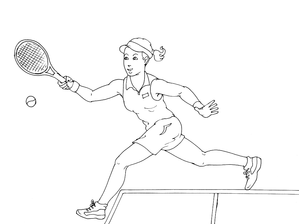 dessin tennis à imprimer