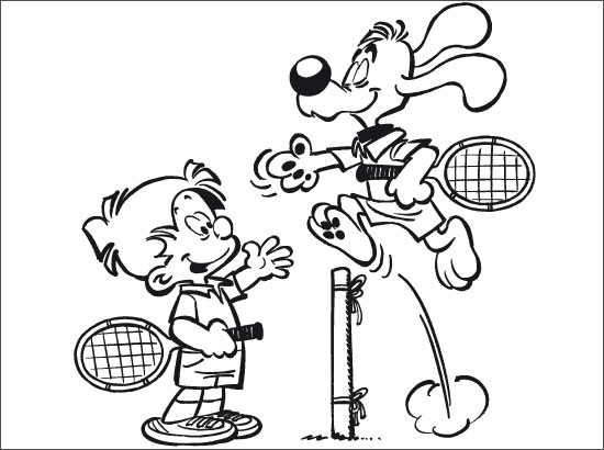 Dessin tennis a imprimer